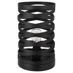 Candeeiro de Mesa com Abajur Metálico Preto CREMELLA EGLO 99506