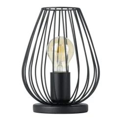 Candeeiro de Mesa com Abajur Oval de Arame Preto NEWTOWN EGLO 49481