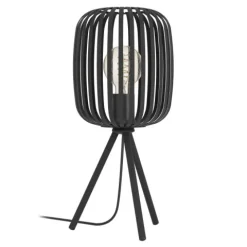 Candeeiro de Mesa com Abajur Preto e Base Tripé ROMAZZINA EGLO 900519