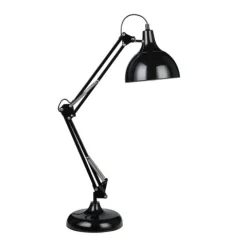 Candeeiro de mesa com abajur regulável em metal preto BORGILLIO EGLO 94697