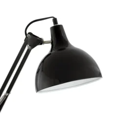 Candeeiro de mesa com abajur regulável em metal preto BORGILLIO EGLO 94697