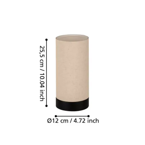 Candeeiro de Mesa com Abat-jour de Linho Natural FENIGLIA EGLO 900861