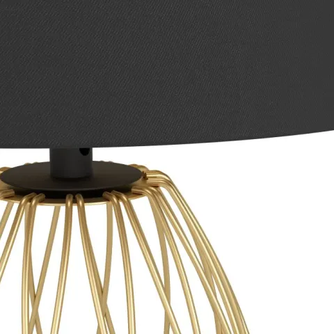 Candeeiro de Mesa com Base de Arame e Abajur Cinzento JAZMINIA EGLO 390039