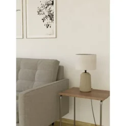 Candeeiro de Mesa com Base de Cerâmica e Abajur em Tecido CAPALBIO EGLO 900823