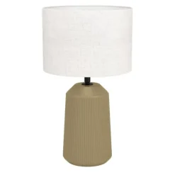 Candeeiro de Mesa com Base de Cerâmica e Abajur em Tecido CAPALBIO EGLO 900823