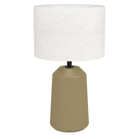 Candeeiro de Mesa com Base de Cerâmica e Abajur em Tecido CAPALBIO EGLO 900823