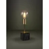 Candeeiro de Mesa com Base de Mármore Preto e Suporte em Latão Escovado CARMITA EGLO 390168