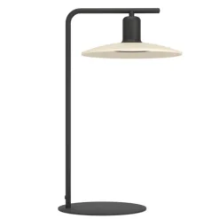 Candeeiro de Mesa com Base de Metal Preto e Madeira Natural MAYAZES EGLO 39913