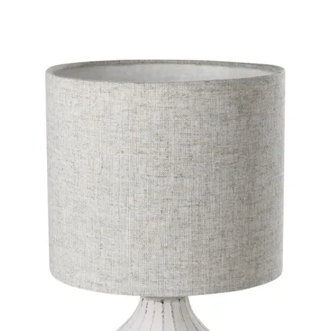 Candeeiro de Mesa com Base em Cerâmica e Abajur de Tecido Castanho Pálido BELLARIVA 3 EGLO 99332