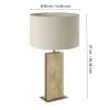 Candeeiro de Mesa com Base em Travertino e Abat-jour em Linho BELESAR EGLO 390408