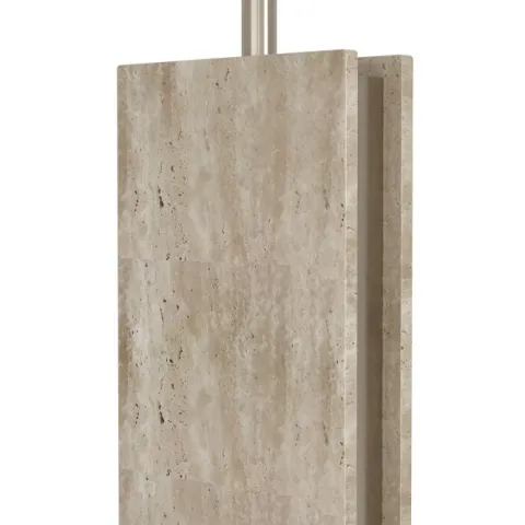 Candeeiro de Mesa com Base em Travertino e Abat-jour em Linho BELESAR EGLO 390408