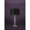 Candeeiro de mesa com base em vidro cristal e abajur preto PASIANO 1 EGLO 390158