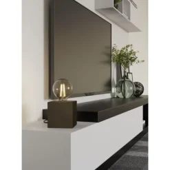 Candeeiro de Mesa com Base Metálica em Bronze Escuro PRESTWICK 2 EGLO 43549
