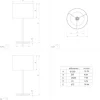 Candeeiro de Mesa com Base Metálica Castanha e Abajur Brilhante SAGANTO 1 EGLO 39394