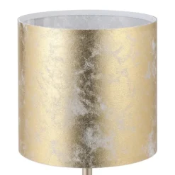 Candeeiro de Mesa com Base Metálica Champanhe e Abajur em Tecido VISERBELLA EGLO 97646