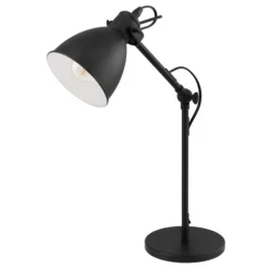 Candeeiro de Mesa com Braço Ajustável Preto e Branco PRIDDY EGLO 49469