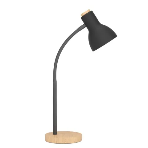 Candeeiro de mesa com braço flexível em metal e madeira VERADAL EGLO 98831