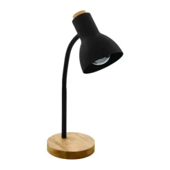Candeeiro de mesa com braço flexível em metal e madeira VERADAL EGLO 98831