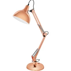 Candeeiro de Mesa com Cabeça Ajustável em Metal Cobre BORGILLIO EGLO 94704