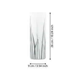 Candeeiro de Mesa com Cilindro de Vidro Branco e Metal Cromado RIVATO EGLO 92743