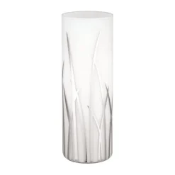 Candeeiro de Mesa com Cilindro de Vidro Branco e Metal Cromado RIVATO EGLO 92743