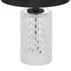 Candeeiro de Mesa com Cilindro de Vidro e Abajur Preto SAPUARA EGLO 39979