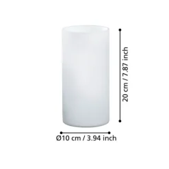 Candeeiro de Mesa com Cilindro de Vidro Opalino Branco GEO EGLO 81827