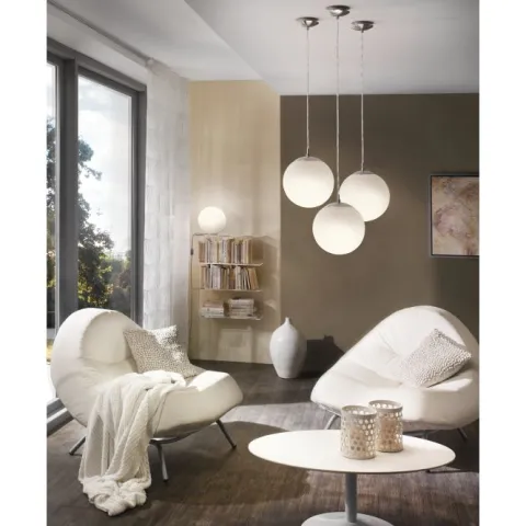 Candeeiro de Mesa com Esfera de Vidro Opalino Branco RONDO EGLO 85264
