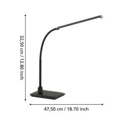 Candeeiro de mesa com LED branco neutro e cabeça ajustável LAROA EGLO 96438