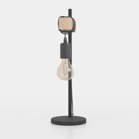 Candeeiro de Mesa com Madeira de Pinho e Metal TOWNSHEND EGLO 43515