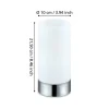 Candeeiro de Mesa com Vidro Acetinado Branco e Base Cromada DAMASCO 1 EGLO 95776