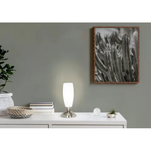 Candeeiro de mesa com vidro acetinado branco SLIM EGLO 82305