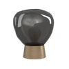 Candeeiro de Mesa com Vidro Fumado e Base em Madeira MAGACELA EGLO 390321