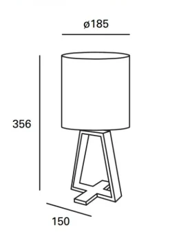Candeeiro de Mesa Forlight Nuts Branco DE-0020-BLA