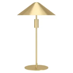 Candeeiro de Mesa LED com Abajur Cónico Latão Escovado PARAGUAY EGLO 390274