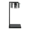 Candeeiro de Mesa LED com Base de Metal Preto e Vidro Fumado COPILLOS EGLO 39877