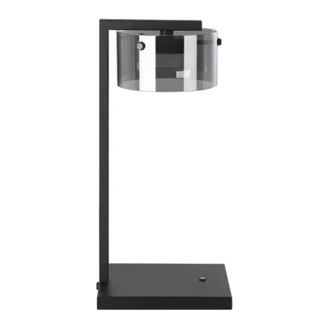 Candeeiro de Mesa LED com Base de Metal Preto e Vidro Fumado COPILLOS EGLO 39877