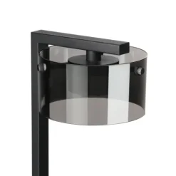 Candeeiro de Mesa LED com Base de Metal Preto e Vidro Fumado COPILLOS EGLO 39877