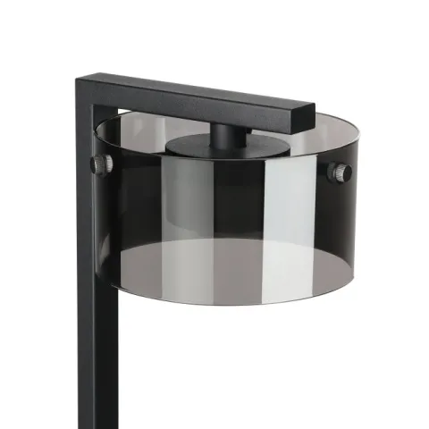 Candeeiro de Mesa LED com Base de Metal Preto e Vidro Fumado COPILLOS EGLO 39877