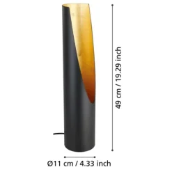 Candeeiro de Mesa LED com Corpo em Aço Preto e Folha de Ouro PREBONE EGLO 390266