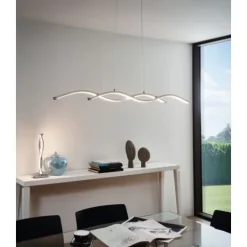 Candeeiro de Mesa LED com Dois Perfis Curvos em Metal Cromado LASANA 2 EGLO 96105