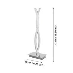Candeeiro de Mesa LED com Dois Perfis Curvos em Metal Cromado LASANA 2 EGLO 96105