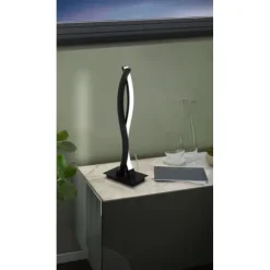 Candeeiro de Mesa LED com Dois Perfis Curvos em Metal Preto LASANA 3 EGLO 99318