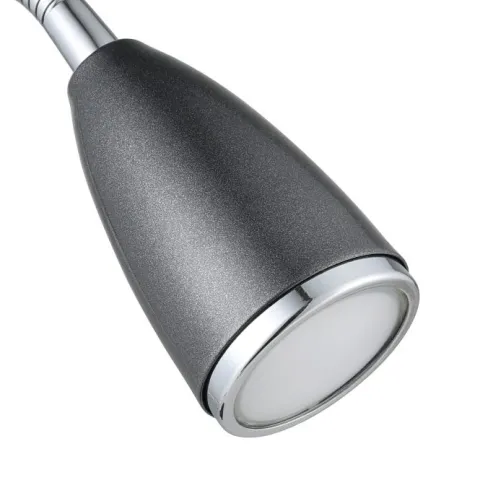 Candeeiro de Mesa LED com Pescoço Ajustável em Aço Preto e Cromado FOX EGLO 92873