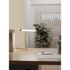 Candeeiro de Mesa LED com Pescoço Flexível Latão Escovado RICCIONE EGLO 901983