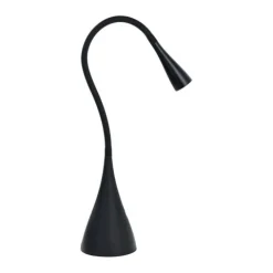 Candeeiro de Mesa LED com Pescoço Flexível Preto e Alumínio SNAPORA EGLO 94677