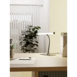 Candeeiro de Mesa LED Níquel Nero com Pescoço Flexível RICCIONE EGLO 901981