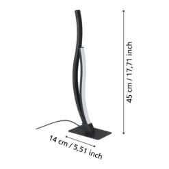 Candeeiro de mesa LED preto e branco GRISOLIA EGLO 901208