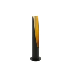 Candeeiro de Mesa LED Tubular Preto e Dourado BARBOTTO EGLO 97583