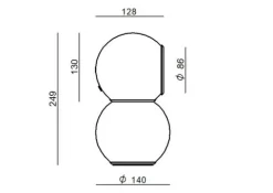Candeeiro de mesa Stilnovo Gravitino 541